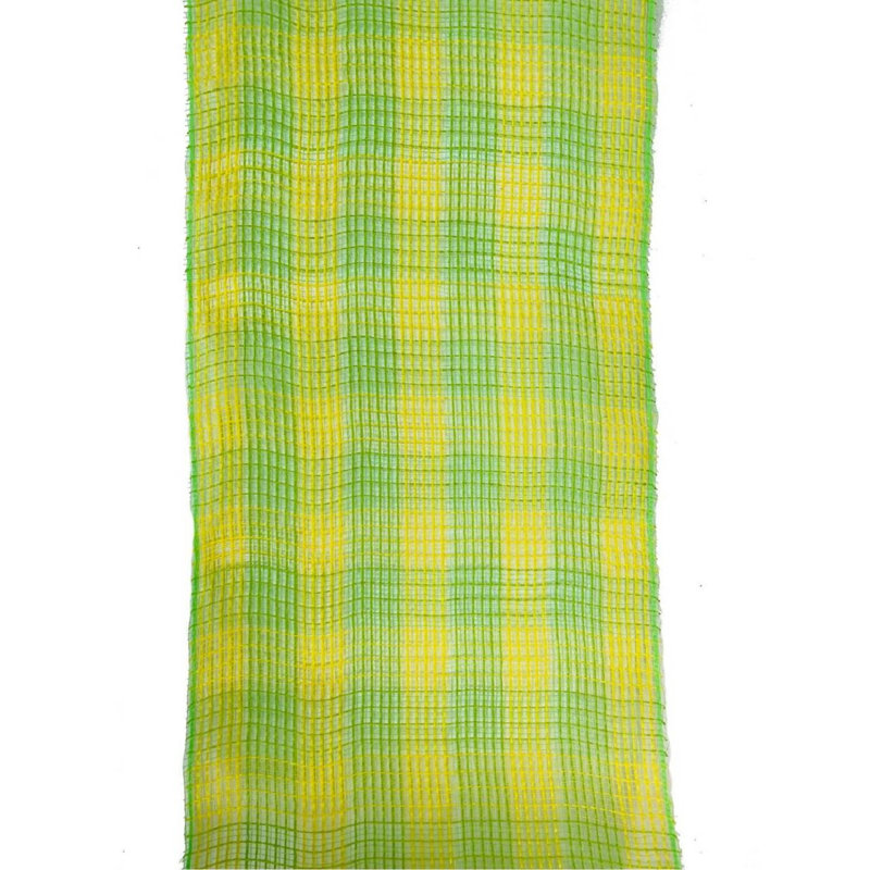 Ruban à carreaux, Jaune/vert