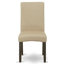 L'ensemble de mobilier de salle à manger 5 pièces comprend une table de salle à manger rectangulaire avec piédestal et 4 chaises Parsons en tissu brun, cappuccino de 42 po x 72 po-77841335-77841333