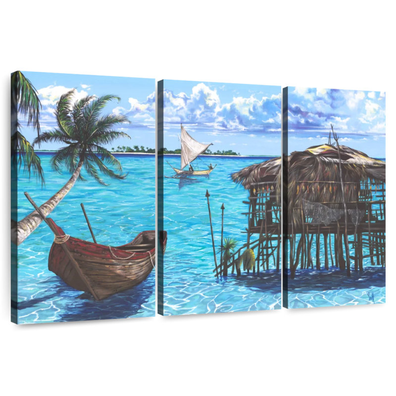 Rêves des Caraïbes tropicales, H 20 po x l 33 po