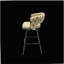 Ensemble de 2 tabourets de bar, chaise d'îlot de cuisine non réglable, tabouret de bar rotatif à 360 degrés avec dossier et repose-pieds-1694519212