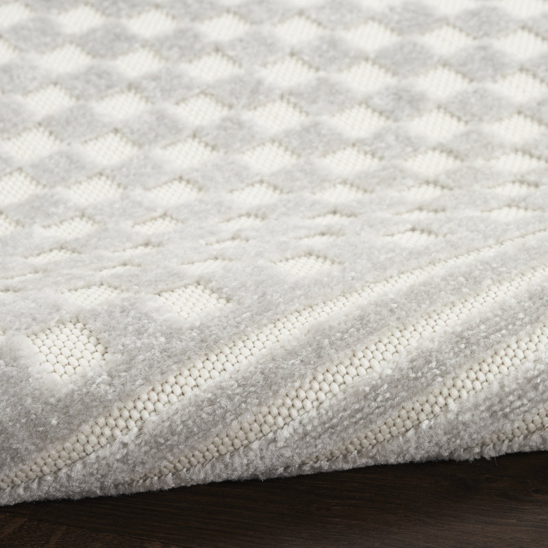 Ebern Designs Care Free Light Grey Modern Indoor Rug, Rectangle 7'10" x 9'10"