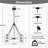 5-light Drum Chandeliers With Textured Glass -844178650