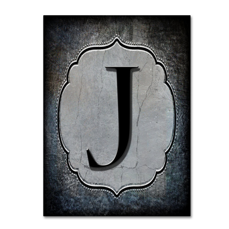 Lettre J par LightBoxJournal - reproduction d'art textuel sur toile tendue, H 32 po x l 24 po x P 2 po