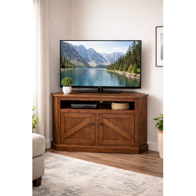 Benji Unfinished Corner TV Stand for TVs up to 65"