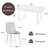 Dining Set, 59'' Rectangular Dining Room Table Set Upholstered Dining Chairs-104914863