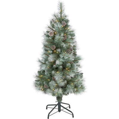  Artificial Frosted Tip British Columbia Mountain Pine Christmas Tree with Lights