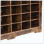 Console élégante à 24 casiers, armoire à chaussures moderne avec base incurvée, buffet polyvalent de haute qualité pour le couloir, la chambre à coucher et le salon-1804751509