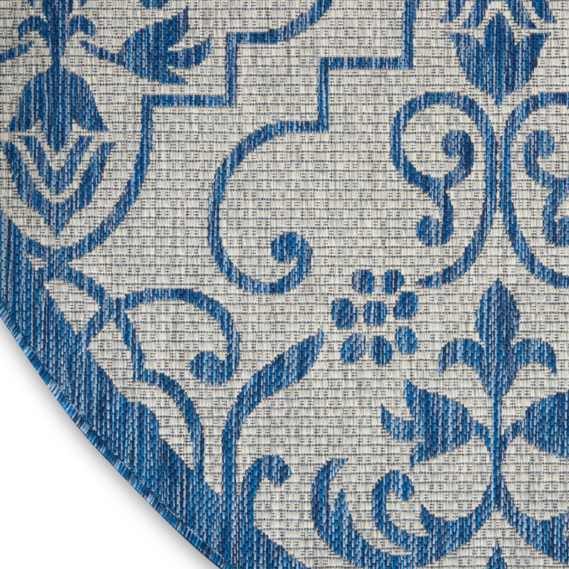 Trofin Damask Indoor / Outdoor Rug, Round 7'10"