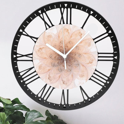 Horloge murale ronde en fer 10 po avec mouvement à quartz silencieux, chiffres romains, impression UV