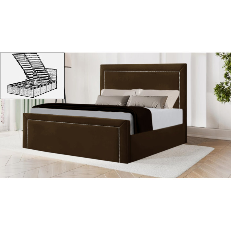 Jazzlyn Storage Bed, Brown, Double (4'6)