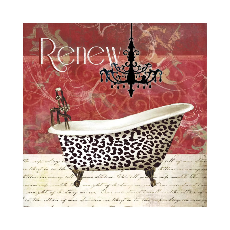 Cheetah Bath by Carol Robinson - Wrapped Canvas Print, 66.04 cm H x 66.04 cm W x 1.91 cm D