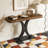 Narrow Entryway Foyer Table with Geometric Base-1031129343