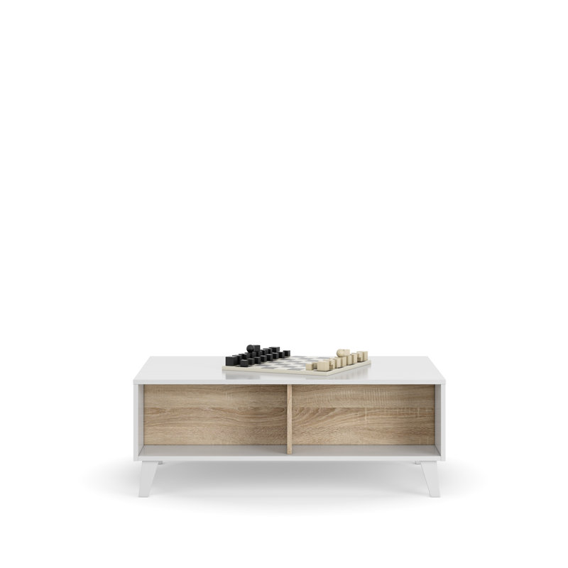 Betancourt Lift Top Four Leg Coffee Table with Storage