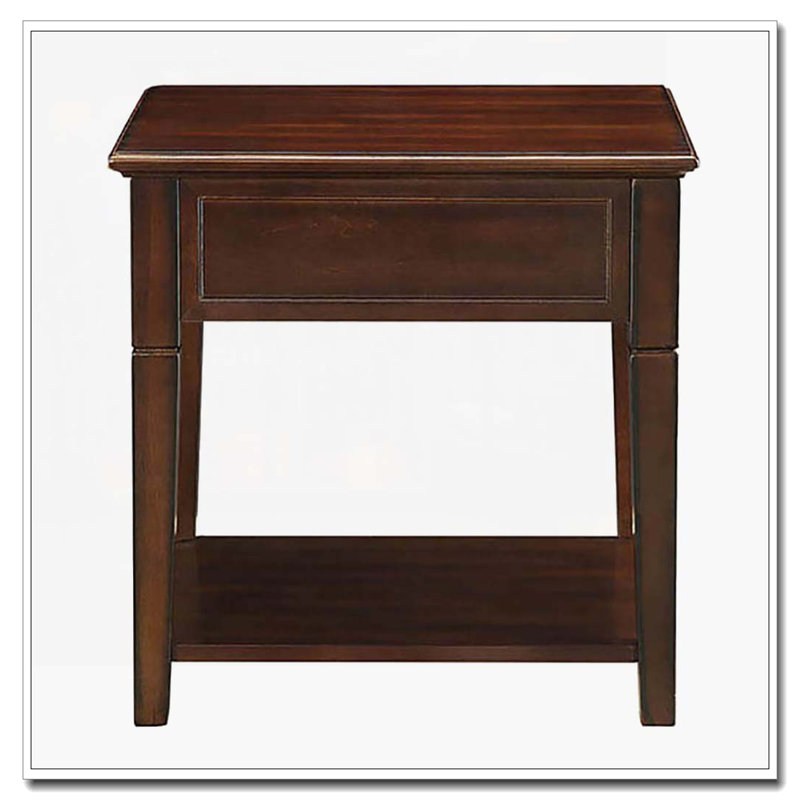End Table with Bottom Shelf