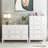 White Solid + Manufactured Wood Accent Cabinet