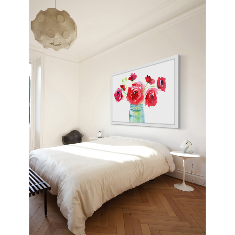 Cadre photo "pot en verre" , impression sur papier, Cadre blanc, H 12 po x l 18 po x P 1,5 po