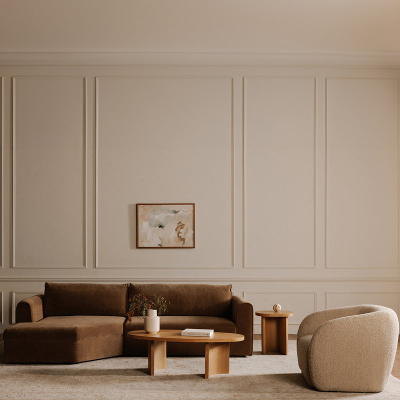 Madrid Right Sectional Taupe, Left Hand Facing