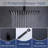 Modern Matte Black Celling Mount Shower System with High Pressure Shower Head, Handheld, Rough-in Valve Body & Trim Included