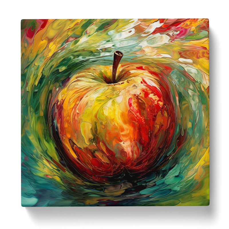Apple Expressionism - No Frame Print, 35cm H x 35cm W x 3cm D