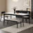 Wickman White + Black Rectangular Sintered Stone + Solid Wood Dining Table-125216976