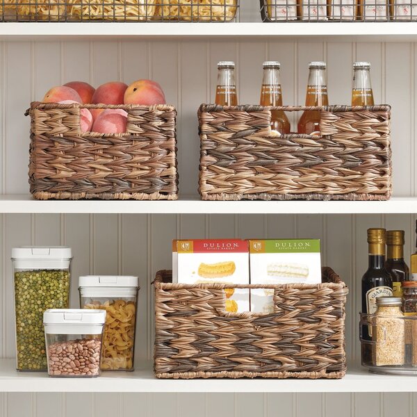  Set of 6 Plastic Storage Baskets - Small Pantry Organizer  Basket Bins - Household Organizers with Cutout Handles for Kitchen  Organization, Countertops, Cabinets, Bedrooms, and Bathrooms : Home &  Kitchen