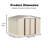 10x8ft White Outdoor Garden Shed - Aluminum Alloy Frame, Hinge Door & Foundation Included
