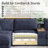 Loette 120.3" Configurable Sectional Sofa, USB Ports, Cup Holder, 360°Rotate Tabletop, Console Box & Armrests-1825867426