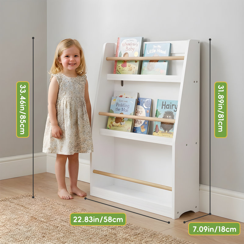 Bibliothèque pour enfants 3 niveaux, Blanc