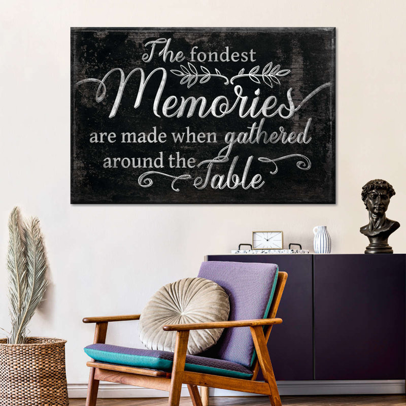 " Fondest Memories Typography " by NoirFontistry, 8" H x 12" W x 1" D