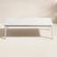 Table basse 1 pièce en aluminium avec plateau en pierre Silvie