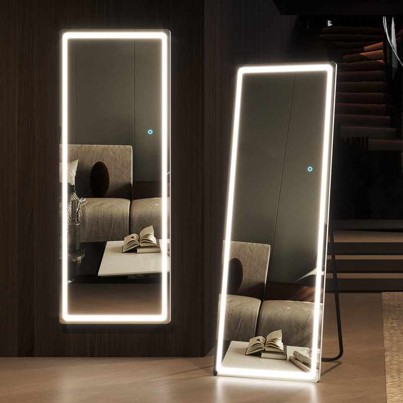 Miroir pleine grandeur Oakleaf, 63 po x 20 po, Blanc