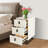 LED Smart Bedside Table Wireless Charging 3 Drawers