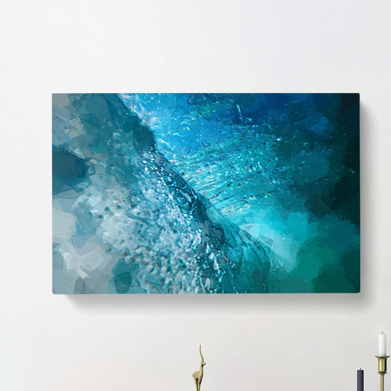 Beautiful Wave In Abstract - Wrapped Canvas Print, 35cm H x 50cm W x 3cm D