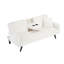 Canapé-lit convertible 72 po en velours côtelé, canapé futon pliable avec porte-gobelet pliable et coussin décoratif pour petits espaces-1417750080