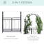 Jardin en métal avec portes doubles et dispositif de verrouillage, idéal pour une fête de mariage, portes grises 81 à 81 po, décoration idéale pour arche de fête, couleur