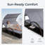 Double chaise longue d'extérieur à structure en acier - Lit de jour inclinable réglable à 5 positions avec auvent incurvé et table d'appoint cachée pour la piscine, la terrasse ou le jardin-830403193