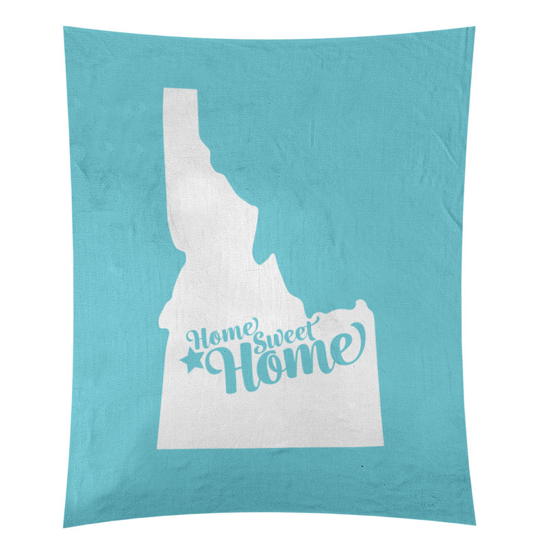 Tapisserie Home Sweet Boise, H 27,5 po x l 37,5 po, Bleu sarcelle