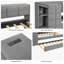 Lit plateforme tapissier, bureau de rangement avec couchette de chargement