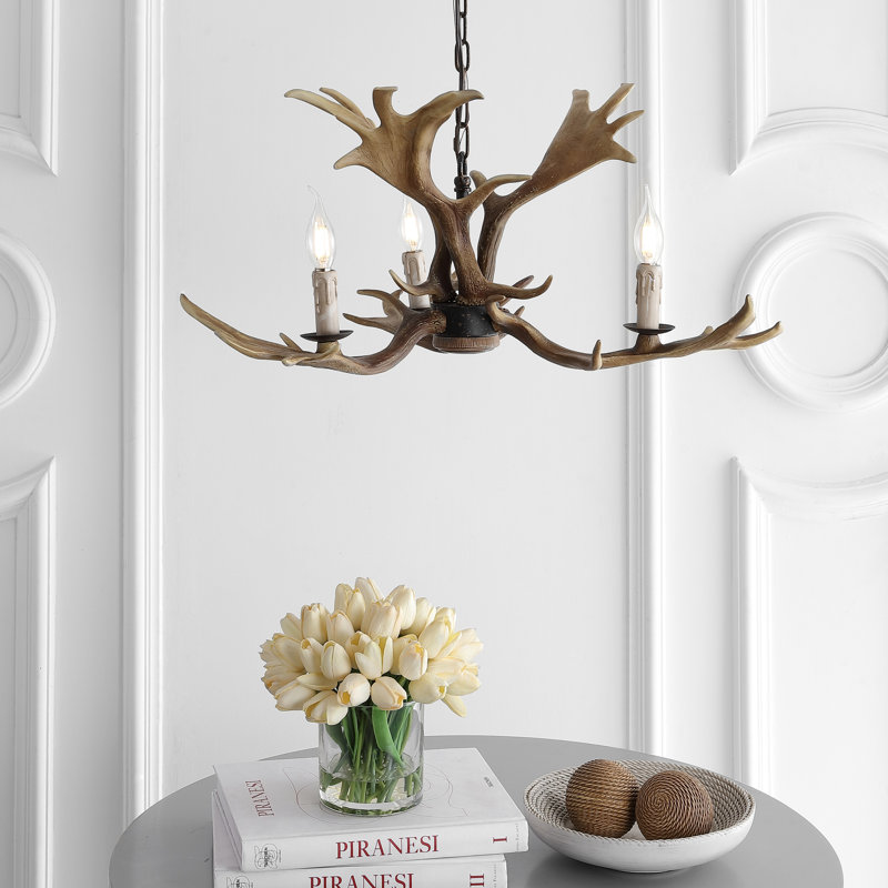 Lustre traditionnel / classique à 3 lumières Rohrbach Antler