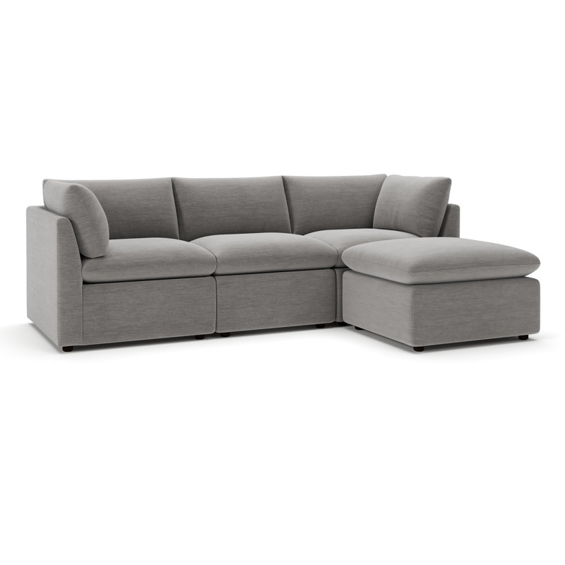 Canapé modulaire 4 pièces Kallie, Métal Evan