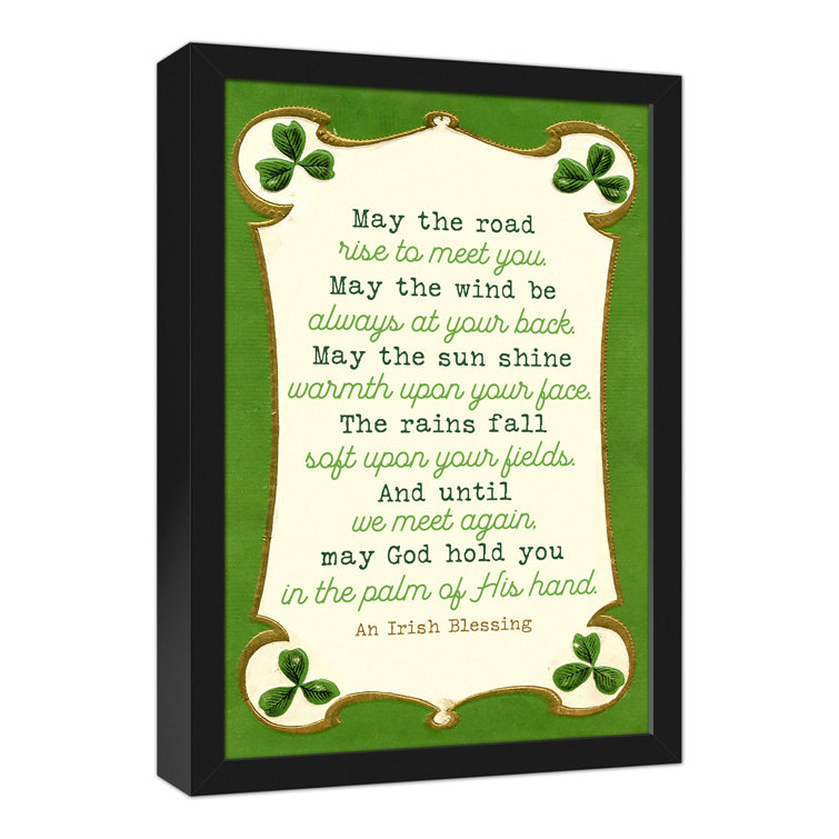 The Holiday Aisle® Bordered Irish Blessing - Single Picture Frame Print ...