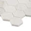 Carreau de mosaïque en marbre nid d'abeille 2 po Bond White