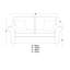 Haan 3 Seater Scroll Arms Sofa 