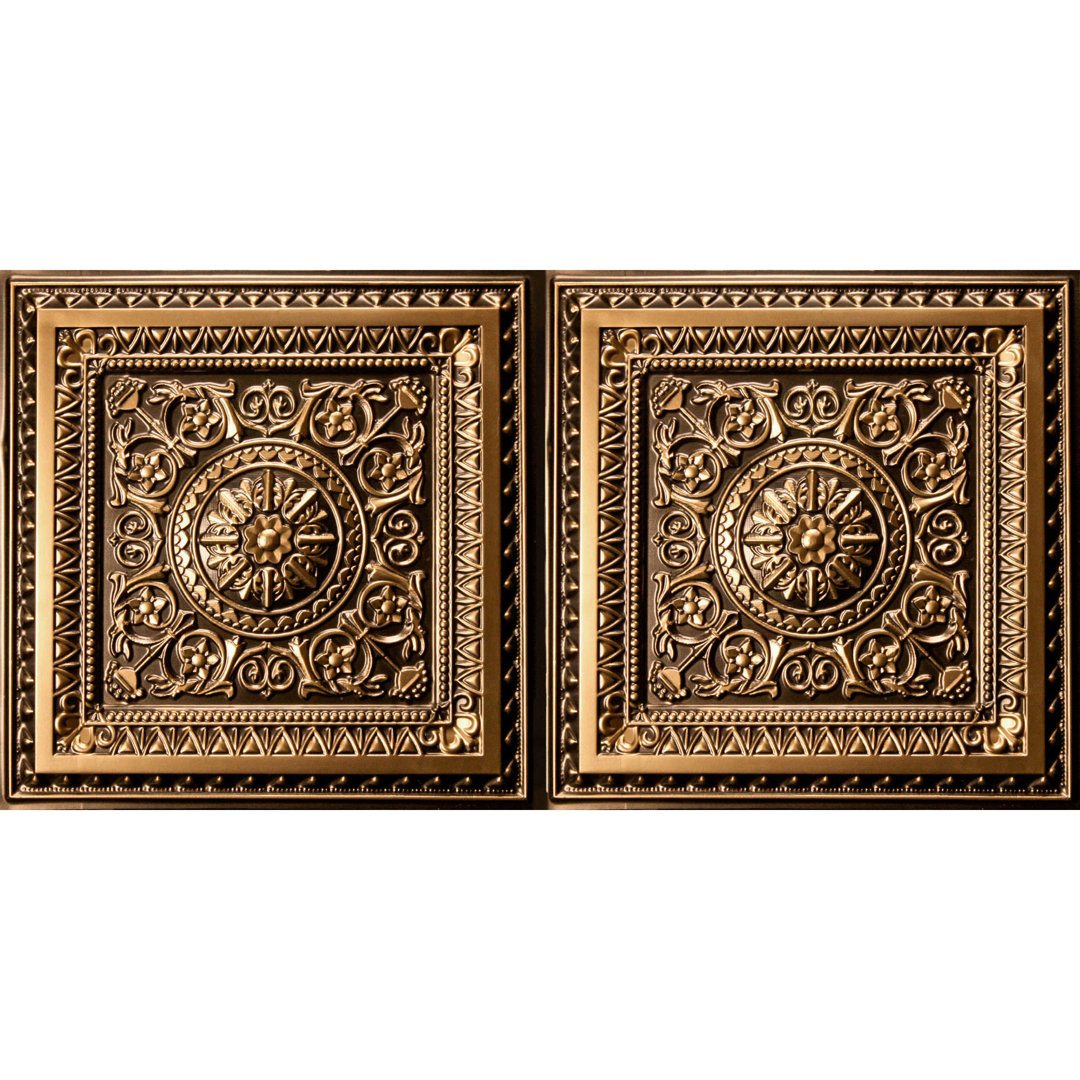 Marseille 23.75'' L x 47.75'' W Vinyl Ceiling Tile (Set of 10) uDecor 