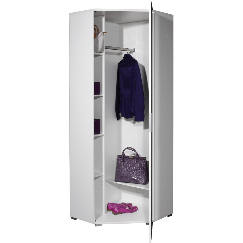 Trento 1 Door Manufactured Wood Wardrobe