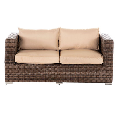 Syonna 148cm Wide Straight Patio Sofa with Cushions