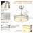 42" Retractable Crystal Ceiling Fan with Light and Remote-176345733