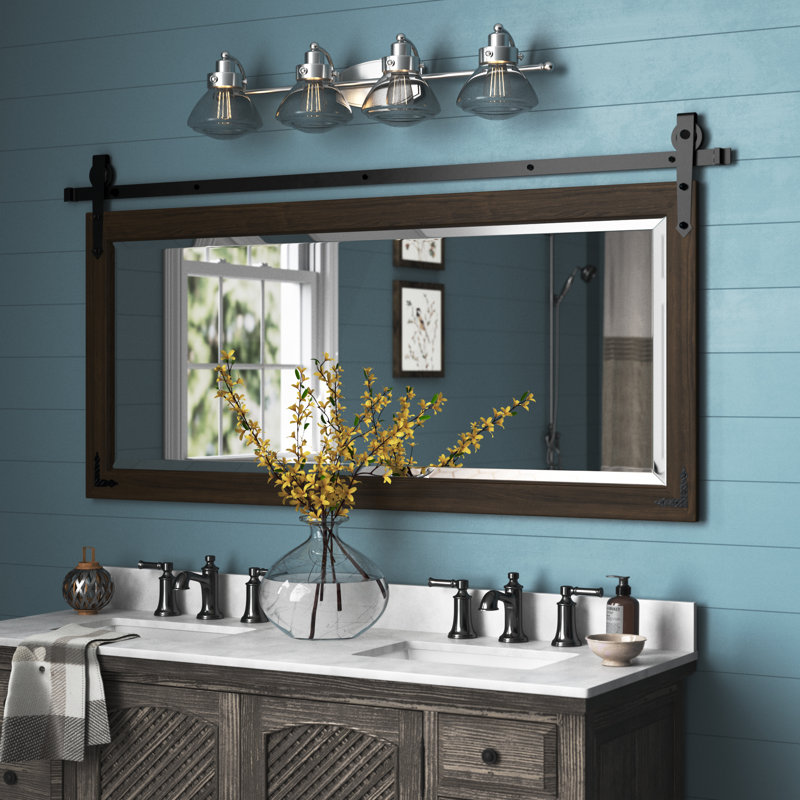 Miroir pleine grandeur N Peace, H 32 po x l 66 po, Noyer noir