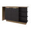 Wenge and Natural Oak 2-door Kitchen Island