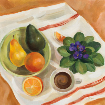 Still Life with Violets by Silvia Vassileva